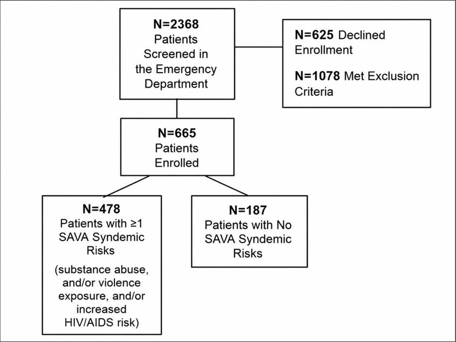 Figure 1. Patient Enrollment and SAVA Syndemic Risks